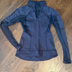 lululemon athletica Black Long Sleeve 3/4 zip